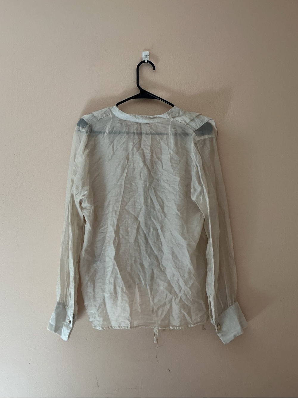 Zara Cream Ruffle Tie-Front Blouse - Picture 2 of 8
